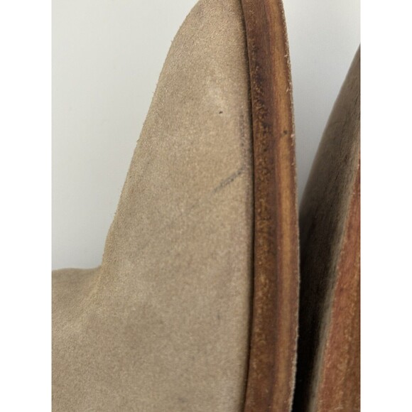 Free People Boots Womens 35 5.5 Tan Booties Ankle V Cut Boho Bohemian Western - Picture 9 of 11